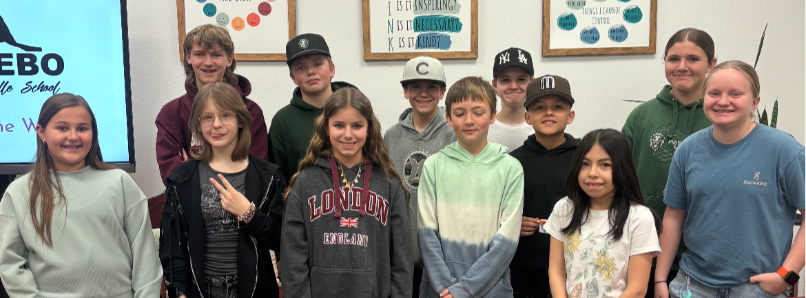 Students that received Climber of the Week award