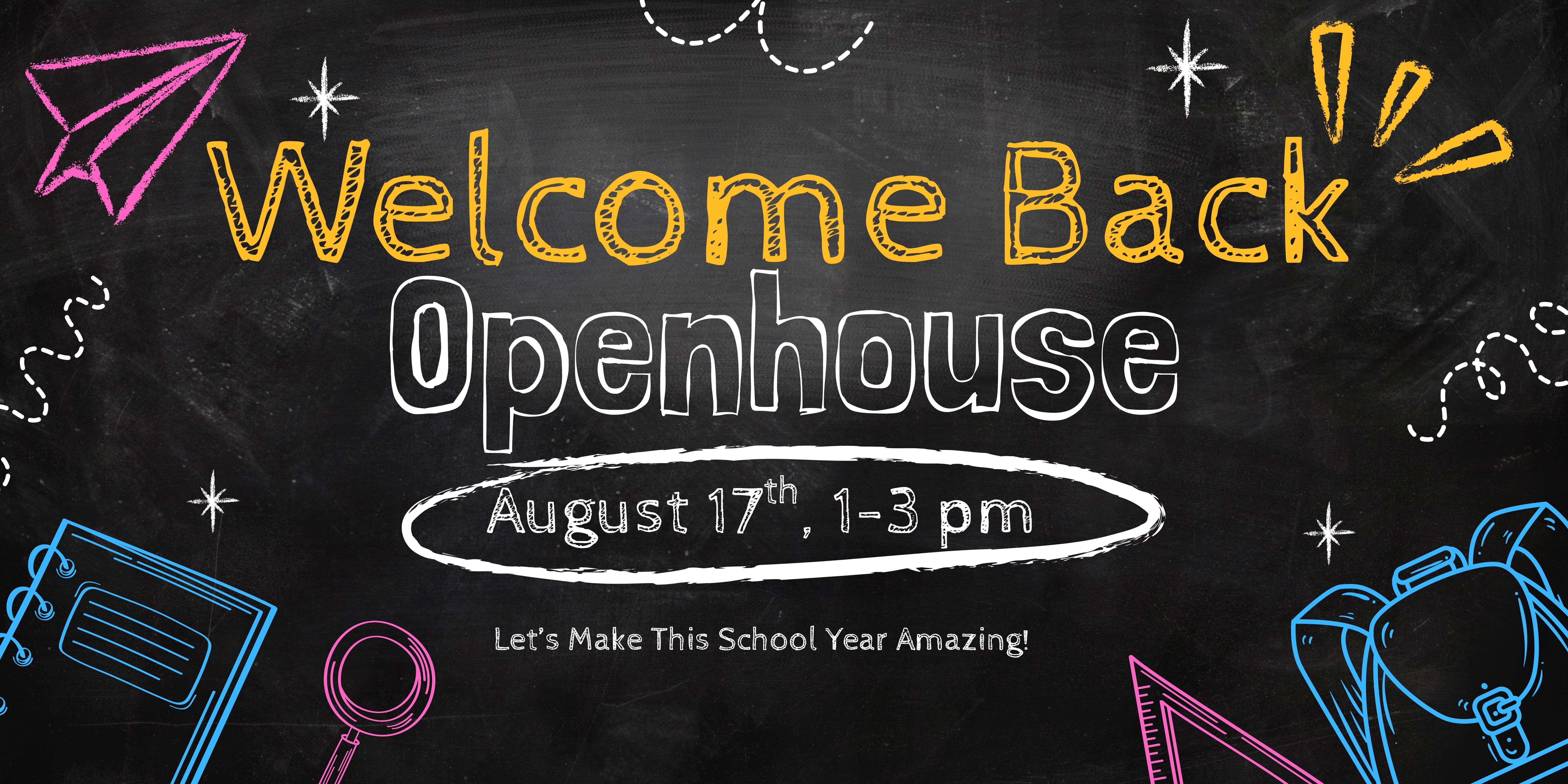 Welcome Back Openhouse, August 17, 1-3 pm