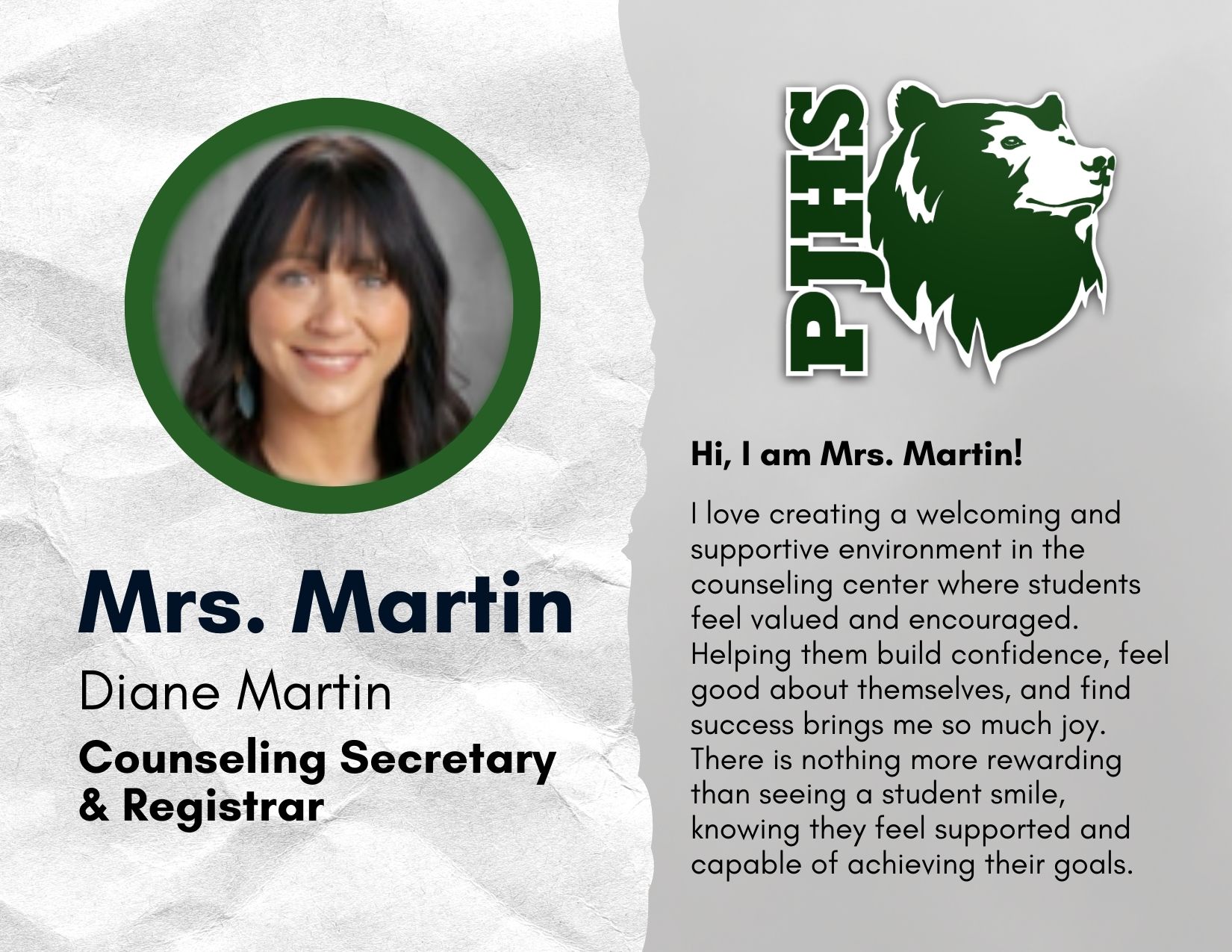 Mrs. Martin Registrar