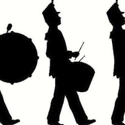 ilustration of a marching band