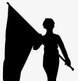 ilustration of a person holding a flag