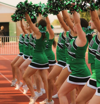 Cheerleaders on the field