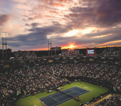 tennis court from above