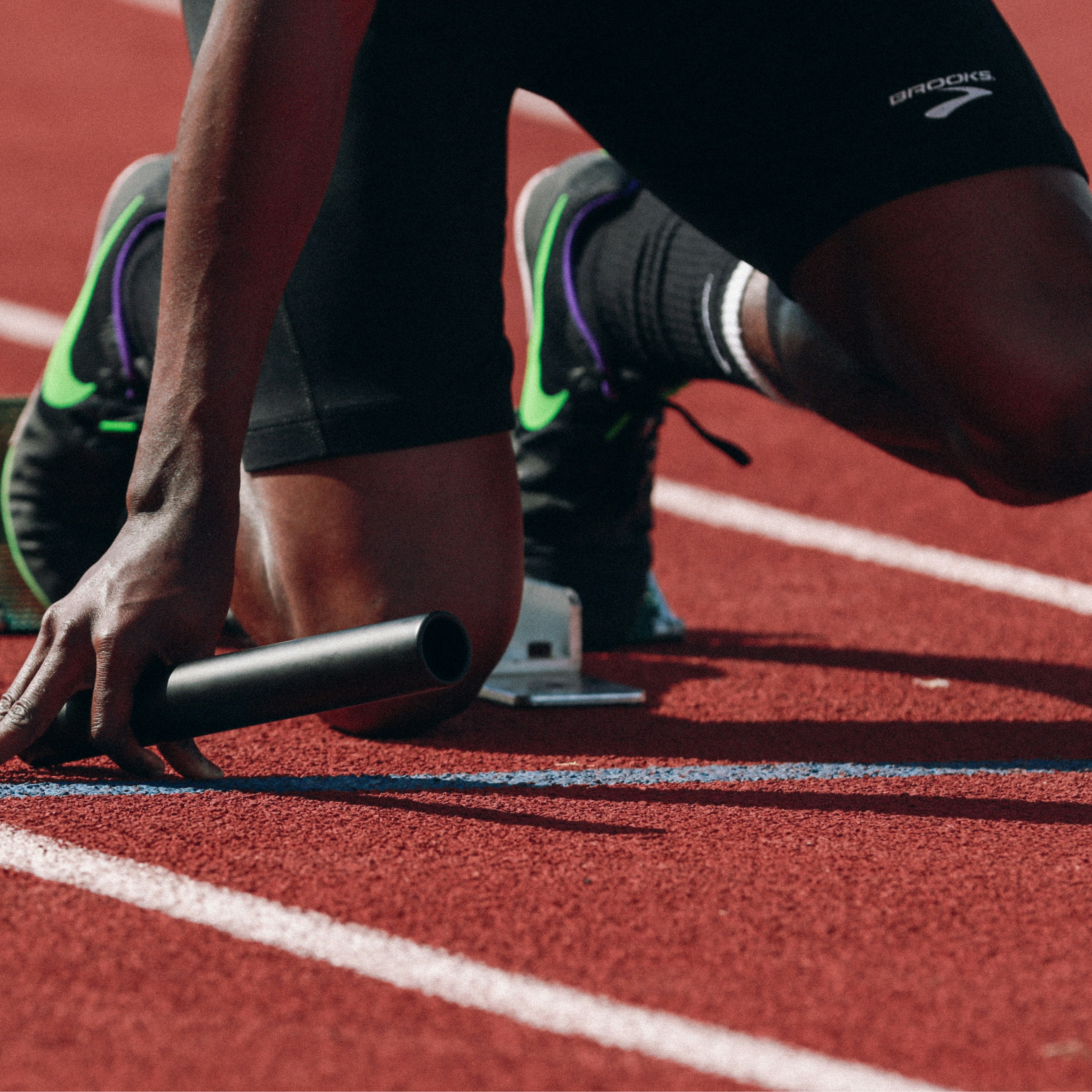 runner at the starting block