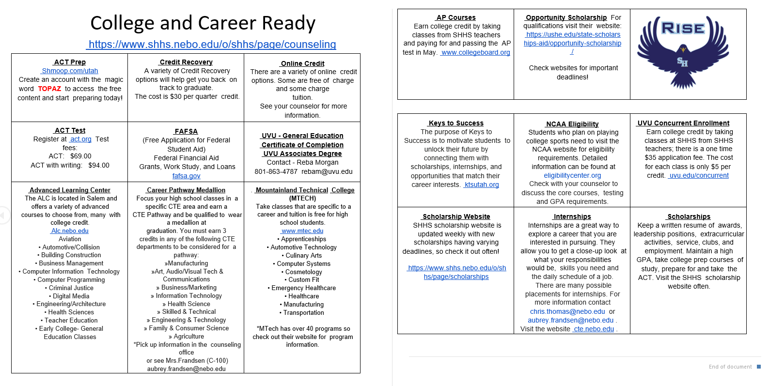 College and Career 24/25