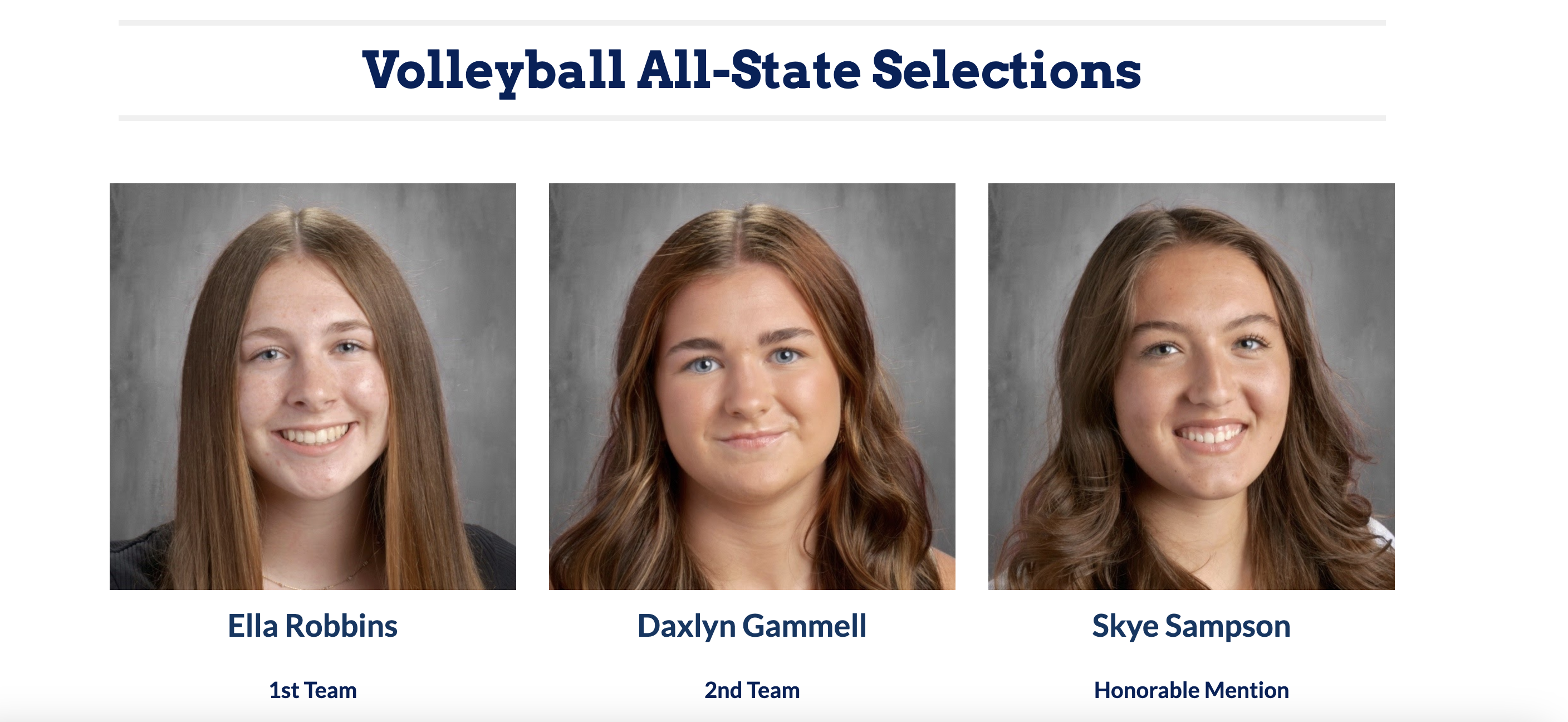 Volleyball All State Athletes