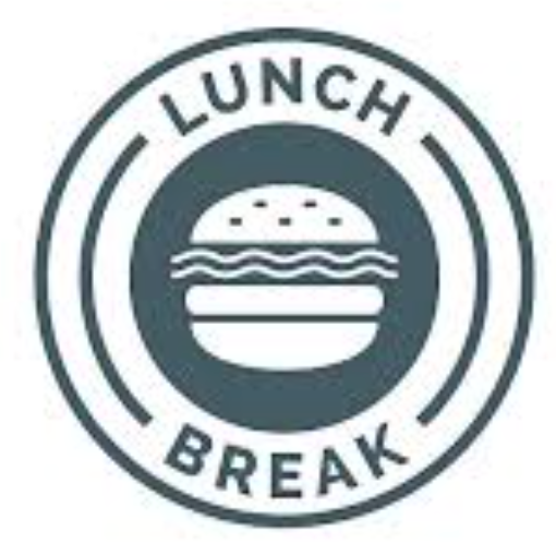 Lunch Break Circle with a hamburger in center