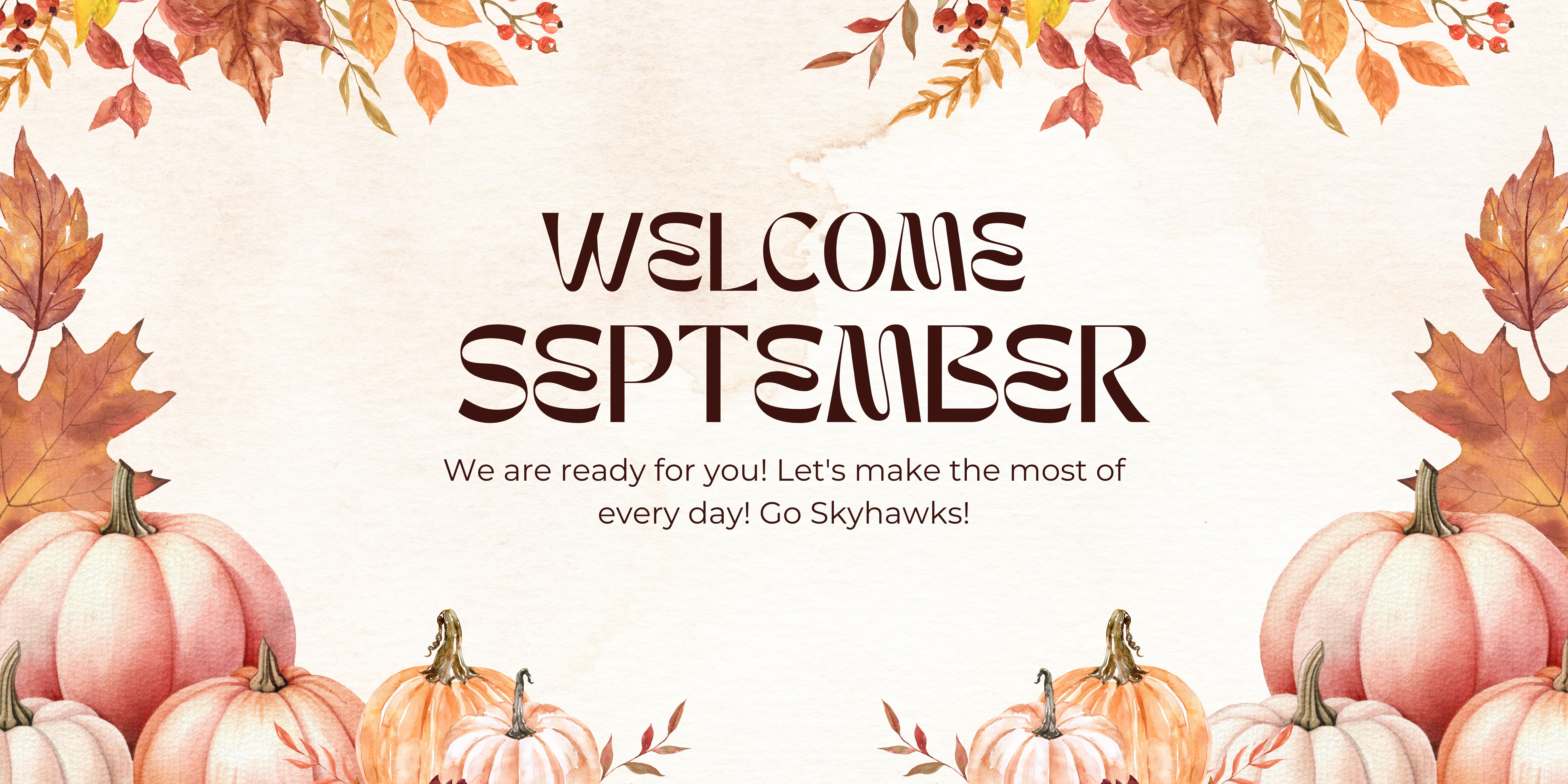 Welcome september- pumpkins and leaves