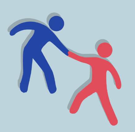 ilustration of two people holding hands