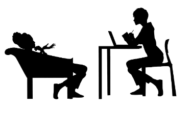 ilustration of two persons talking