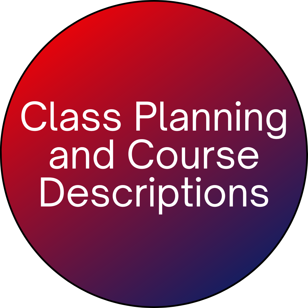 Class Planning and Course Descriptions Button