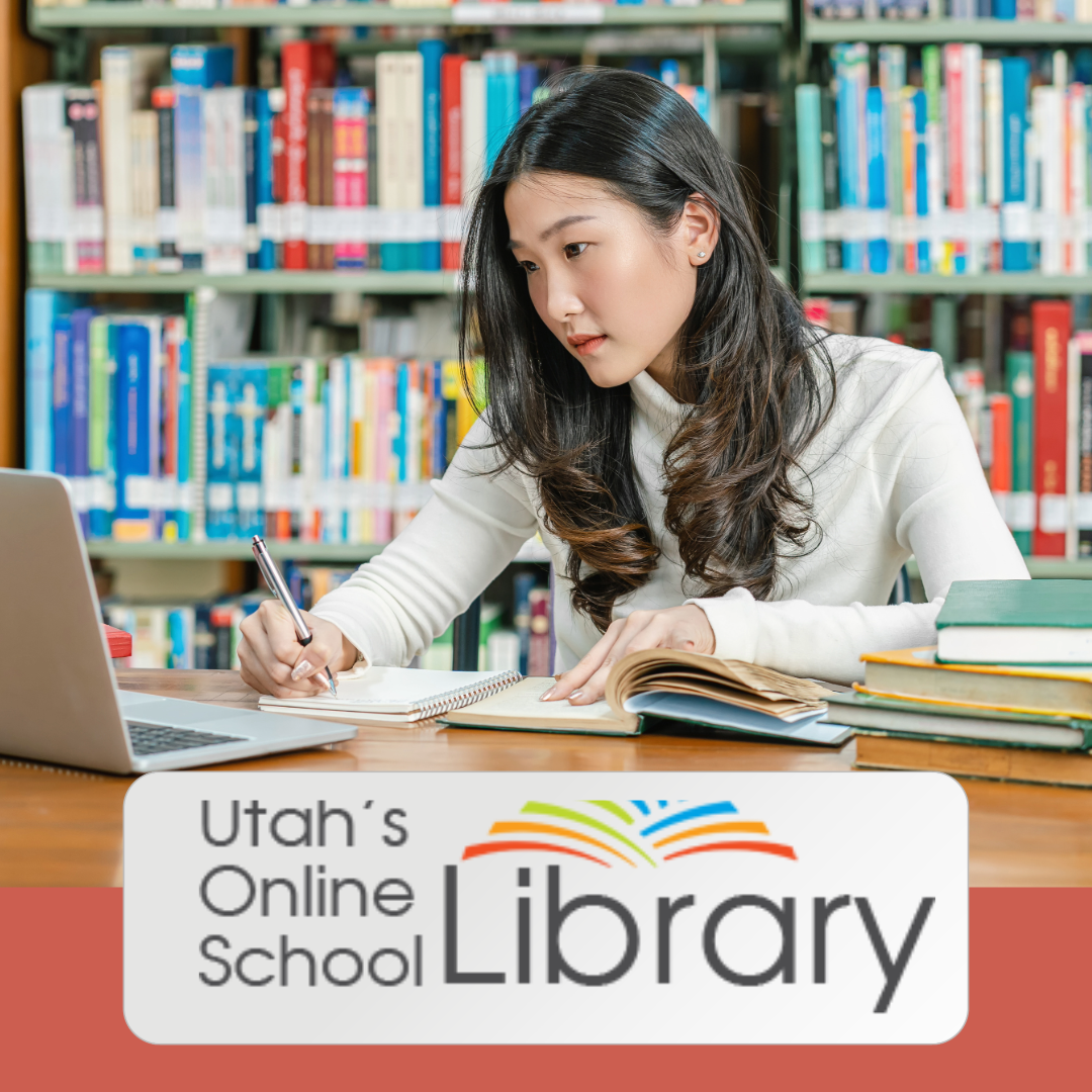 girls sitting in library studying