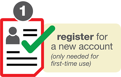 Step 1: Register a new account (first-time use only)