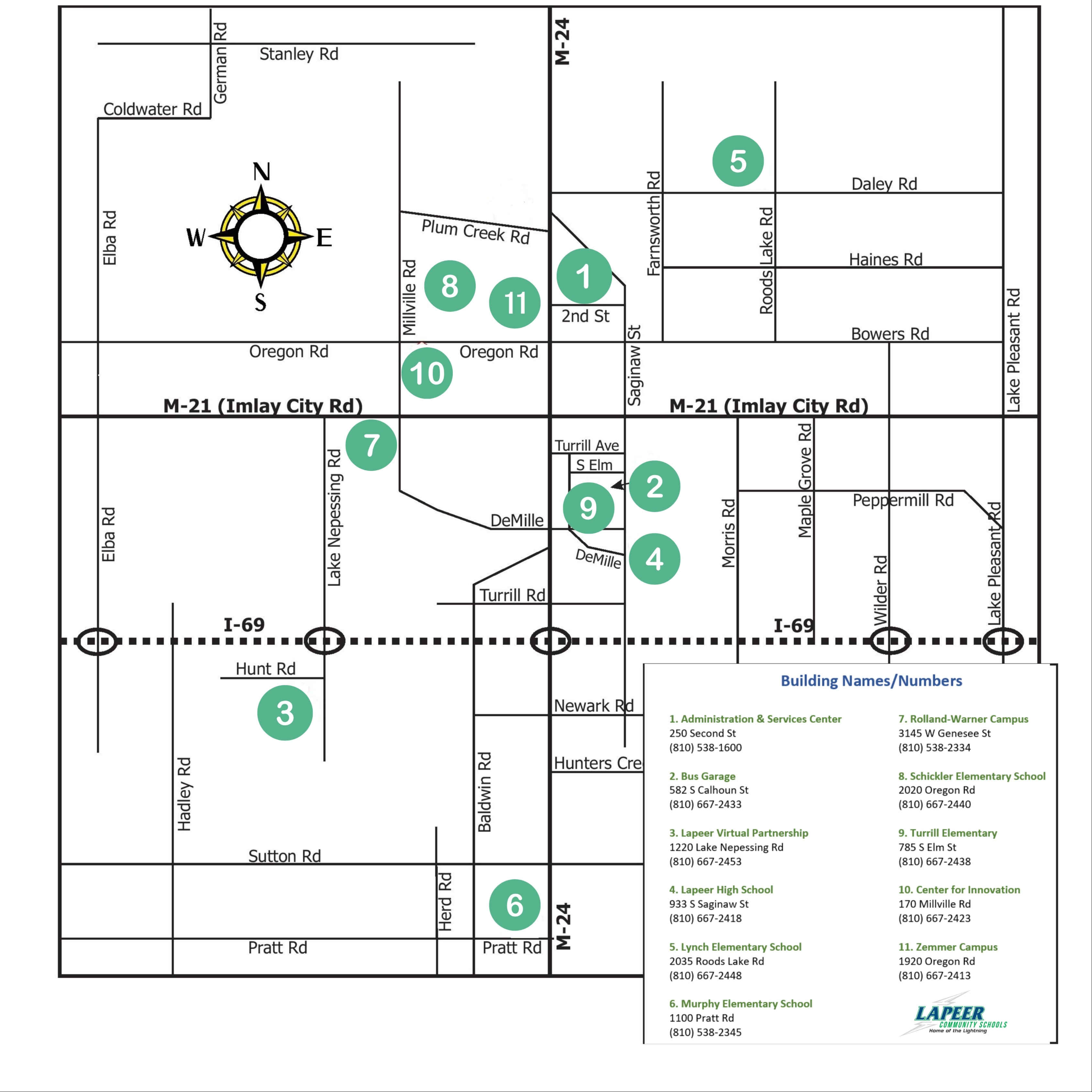 District Map for Lapeer Community Schools