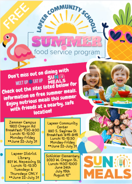 Summer food programs around Lapeer