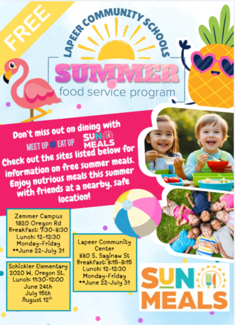 Summer food programs around Lapeer