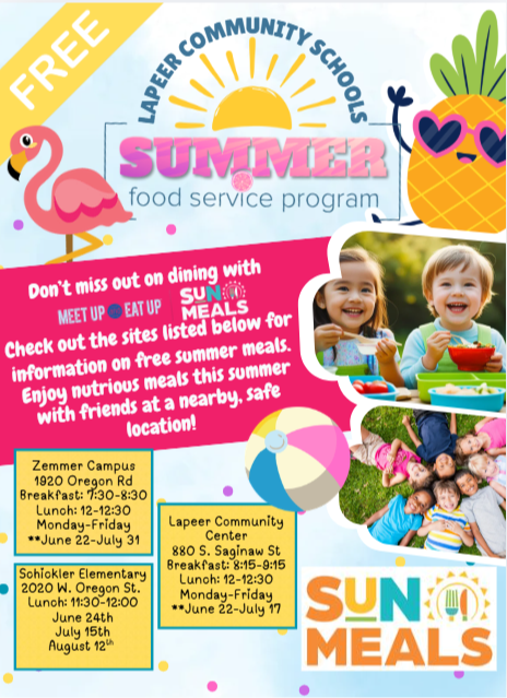 Summer food programs around Lapeer