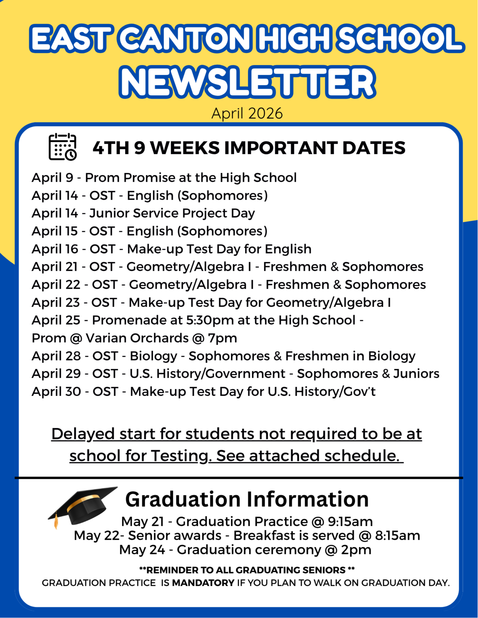 April  Newsletter