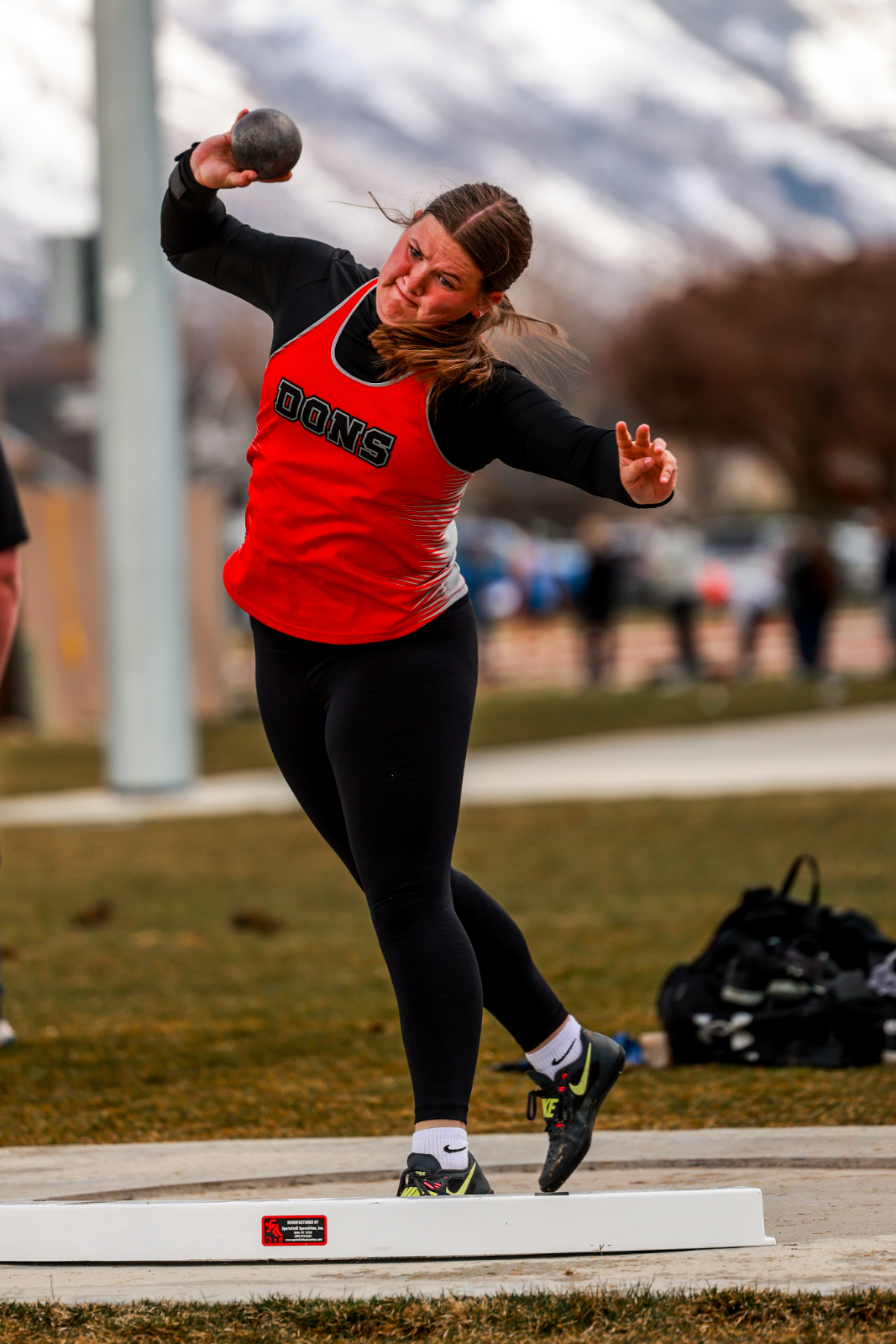 athlete about to throw the ball