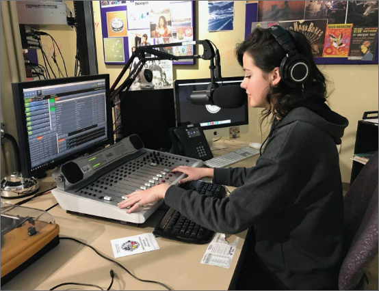 student working on a computer