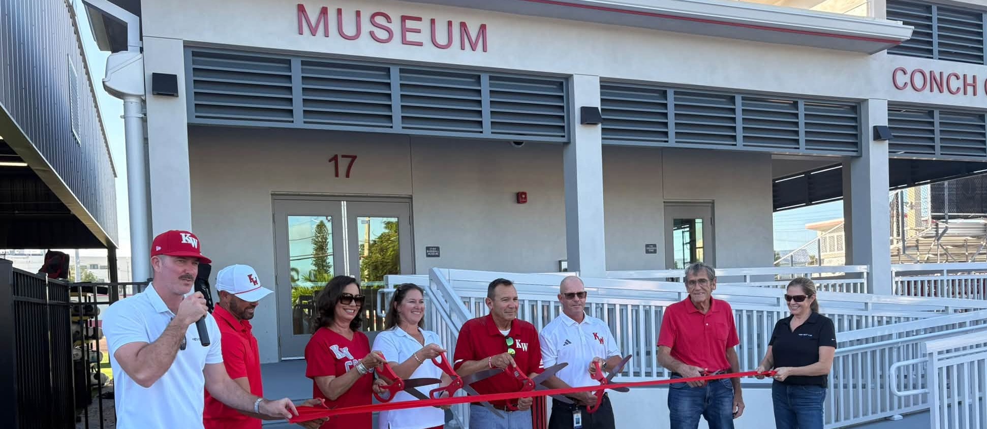 Ribbon cutting at Rex Weech field