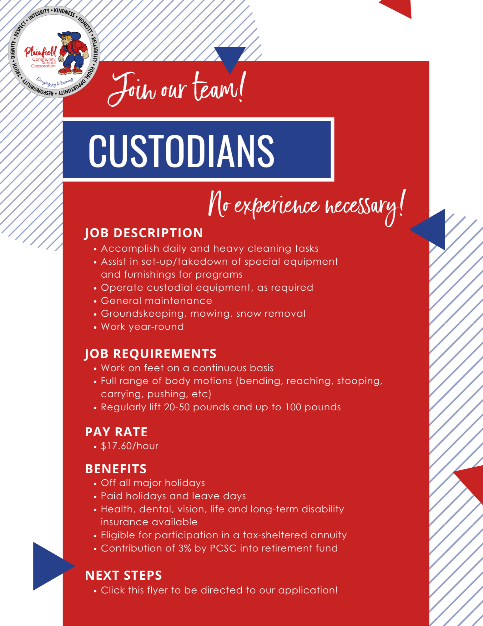Job information: Custodian
