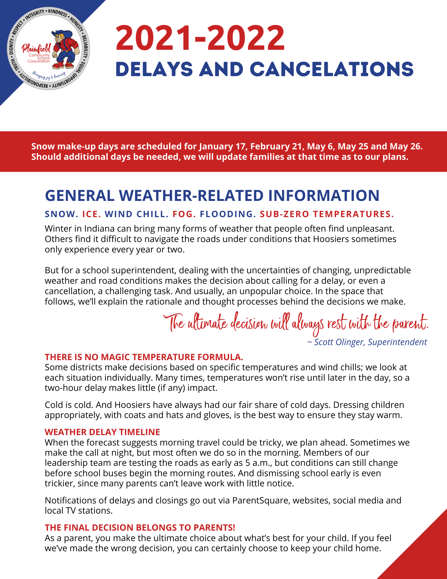 2021-2022 Delays and Cancelations