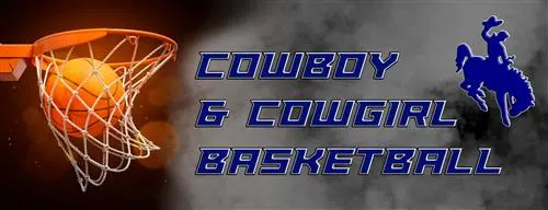 Cowboy & Cowgirl Basketball Banner