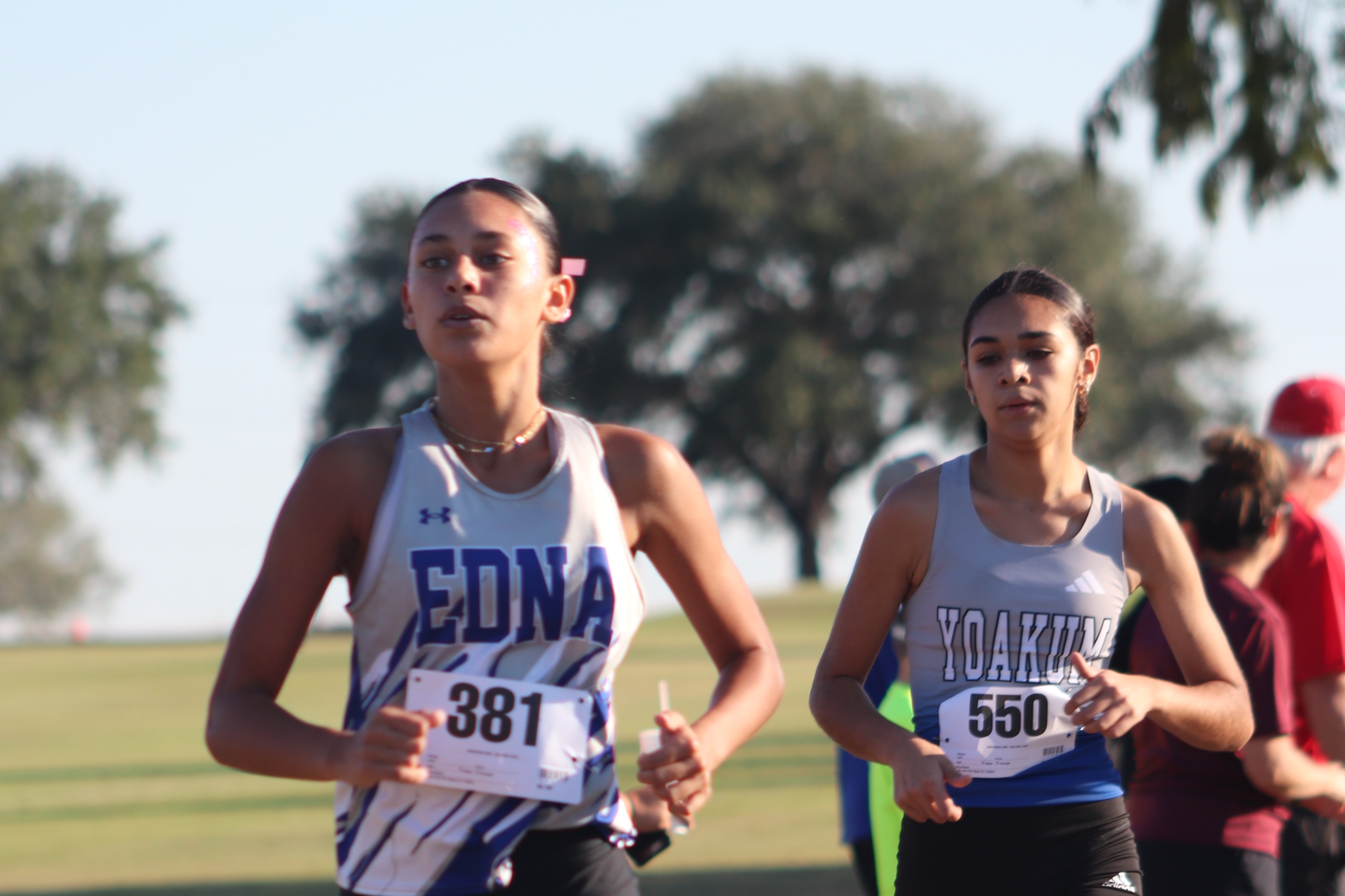 Edna Cowgirl Cross Country Runners Competing