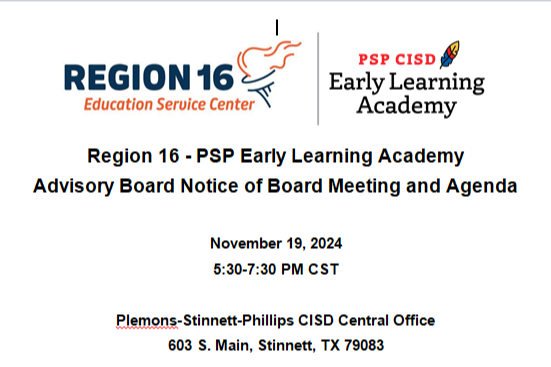 ELA Board Meeting Notice