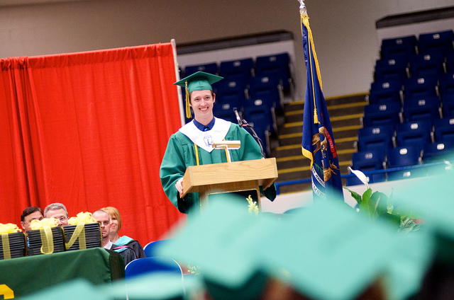 student at his graduation