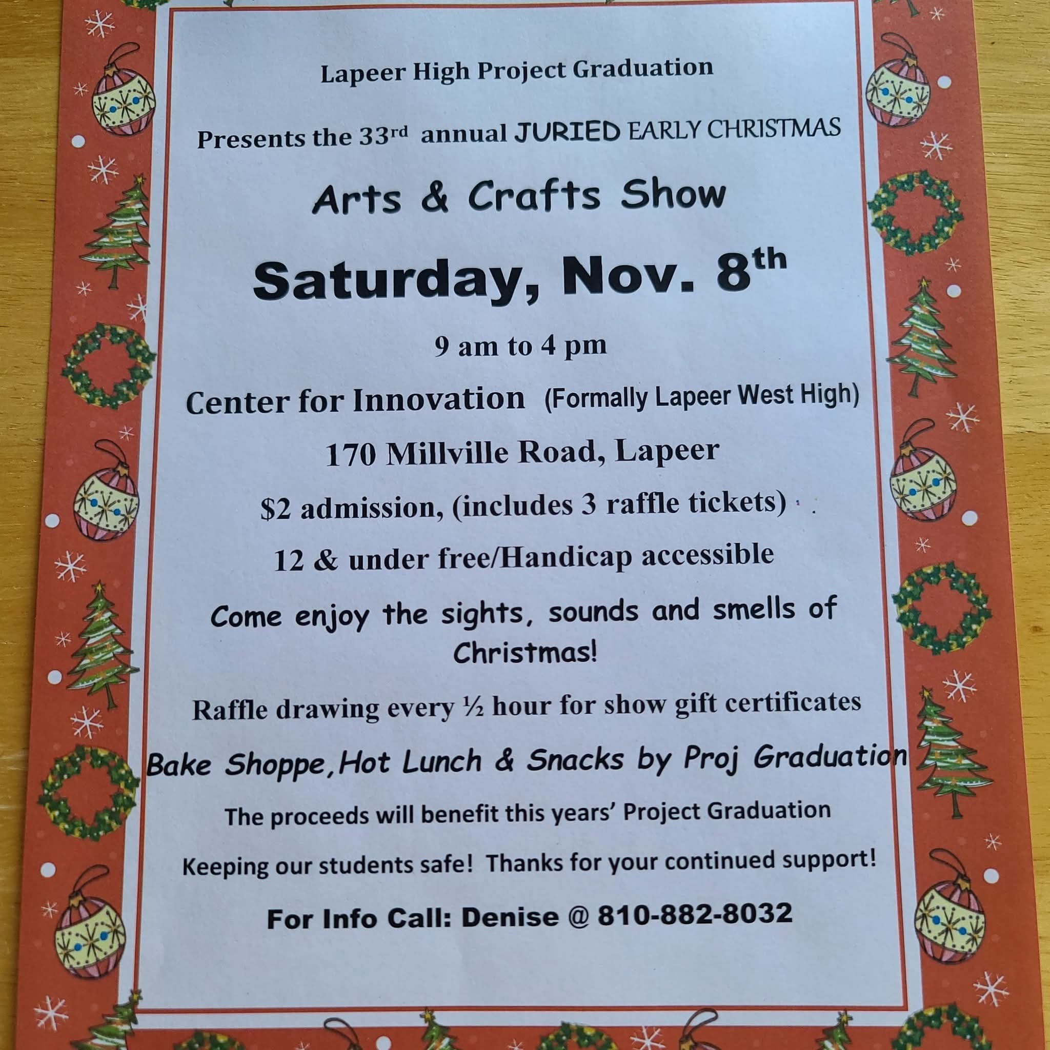 Craft show flyer for Project Graduation