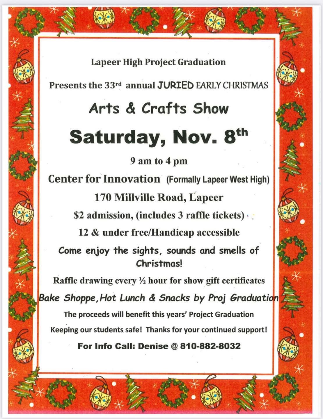Craft show flyer for Project Graduation