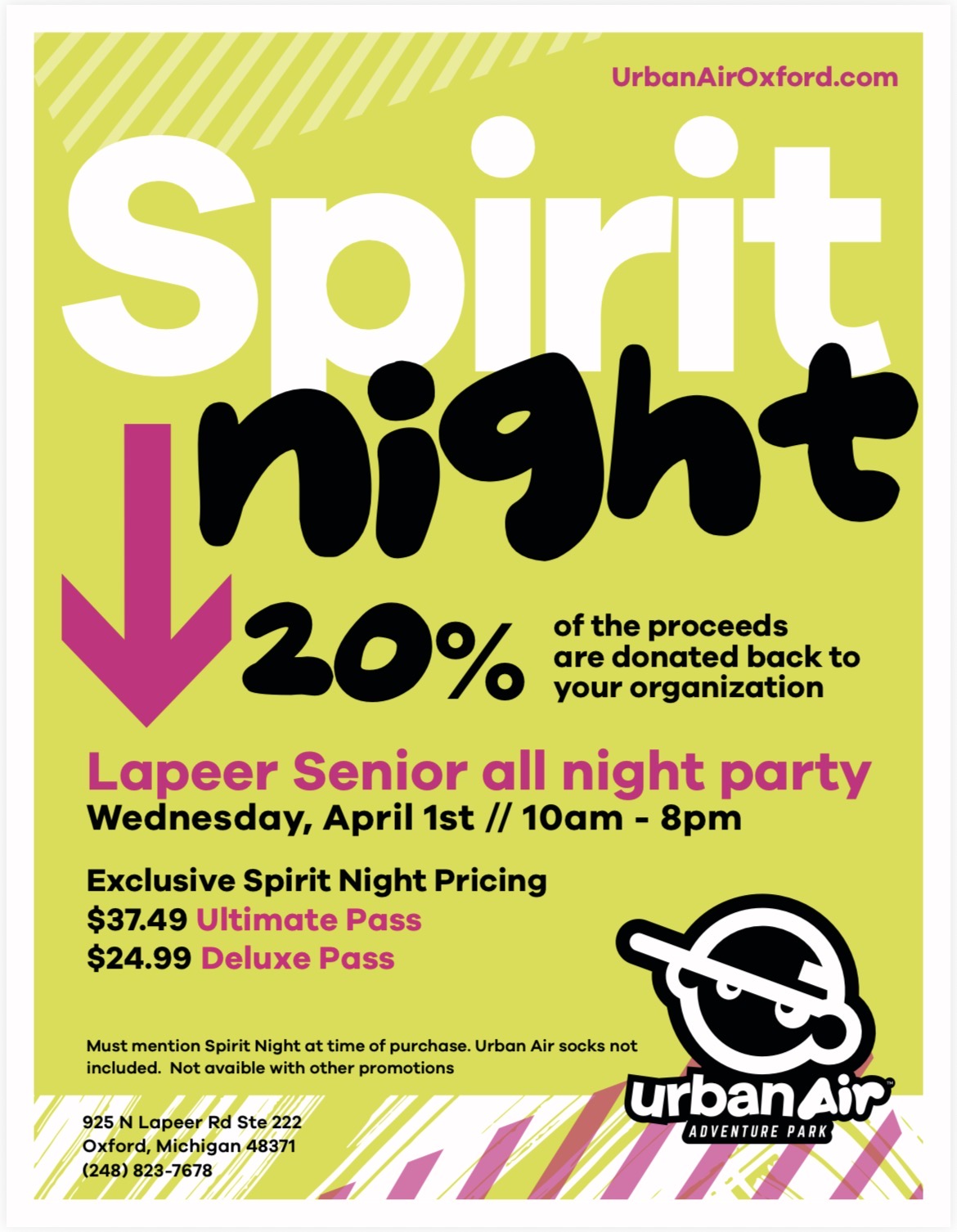 Fundraiser for Lapeer Senior All-Night Party