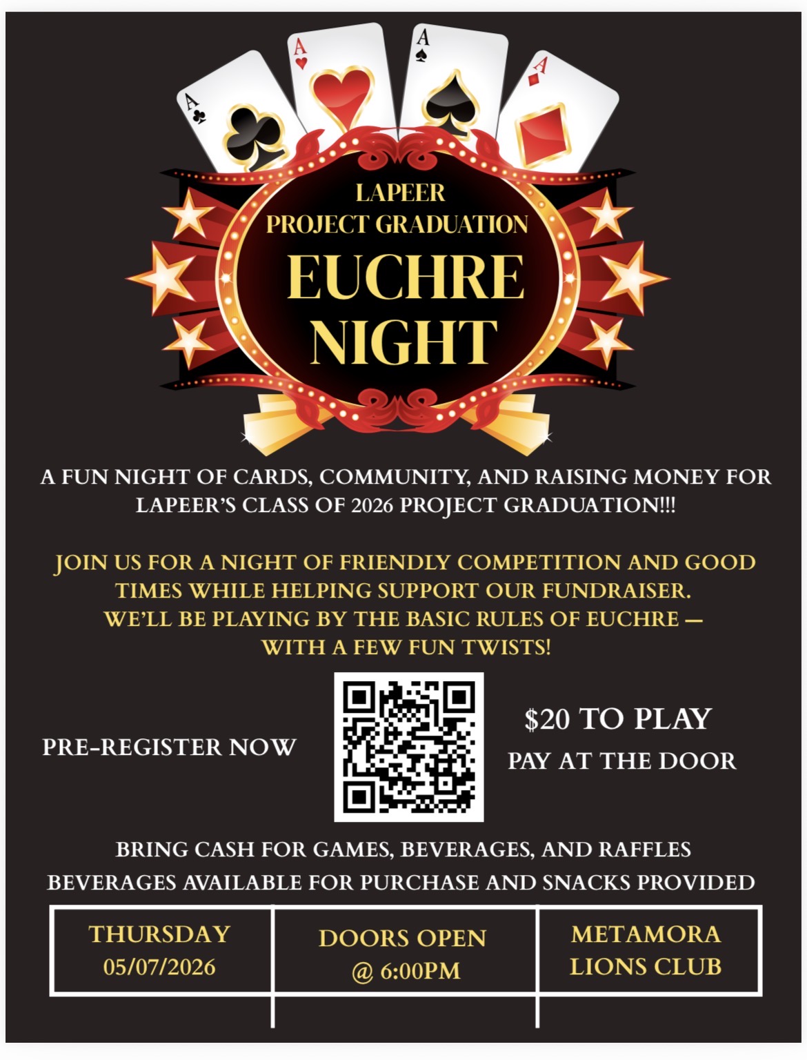 Fundraiser for Lapeer Senior All-Night Party