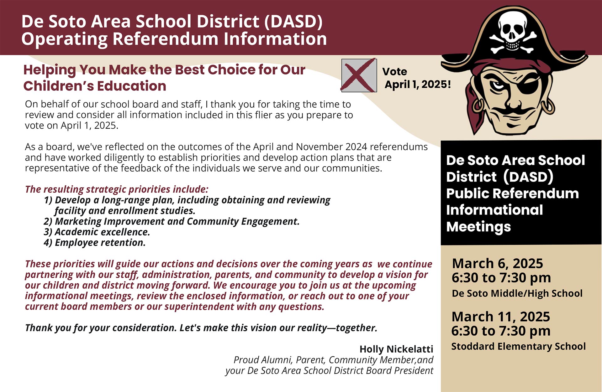 Click to view and download the DASD Referendum Flier