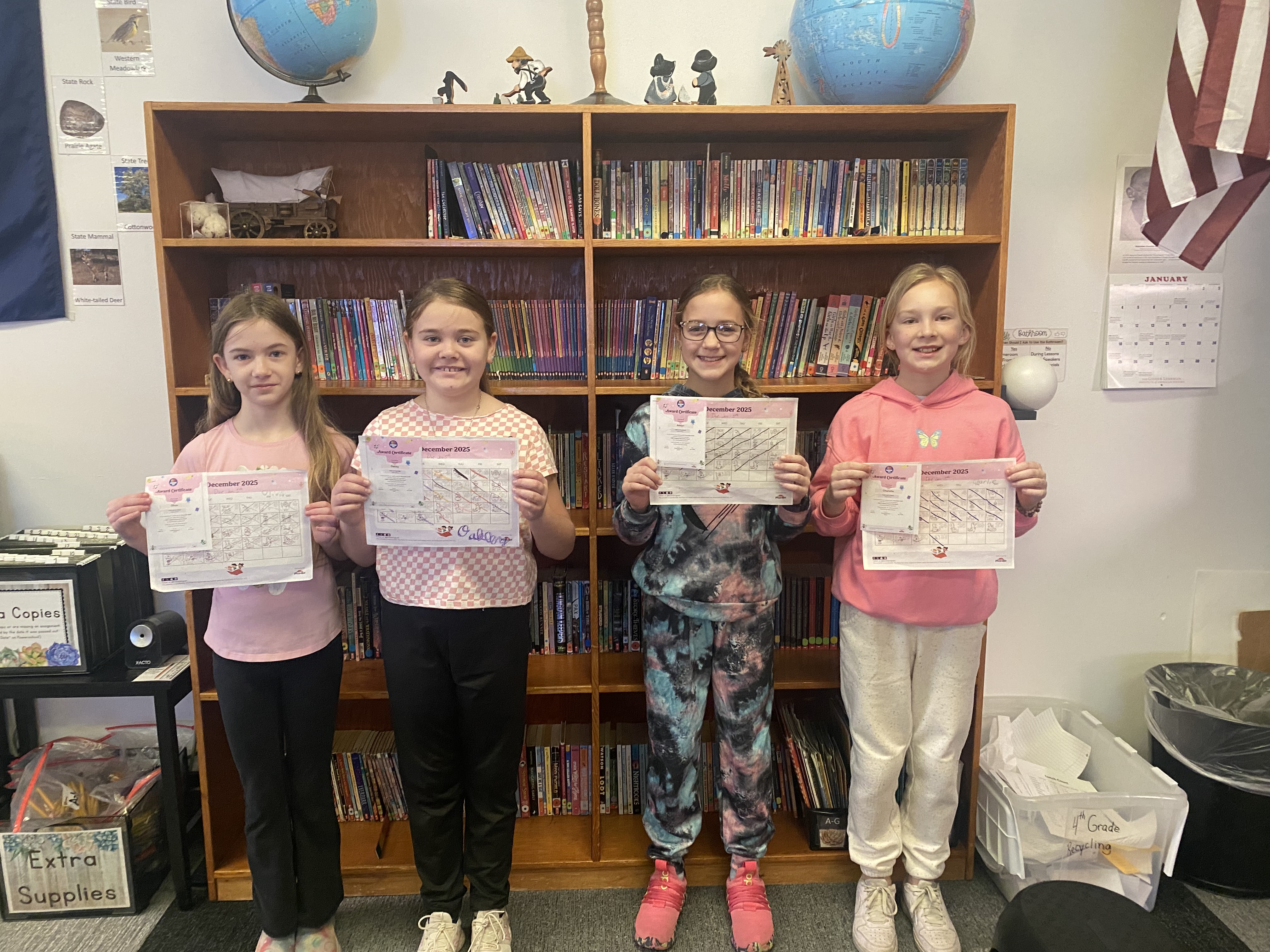 Dec. Book It! earners