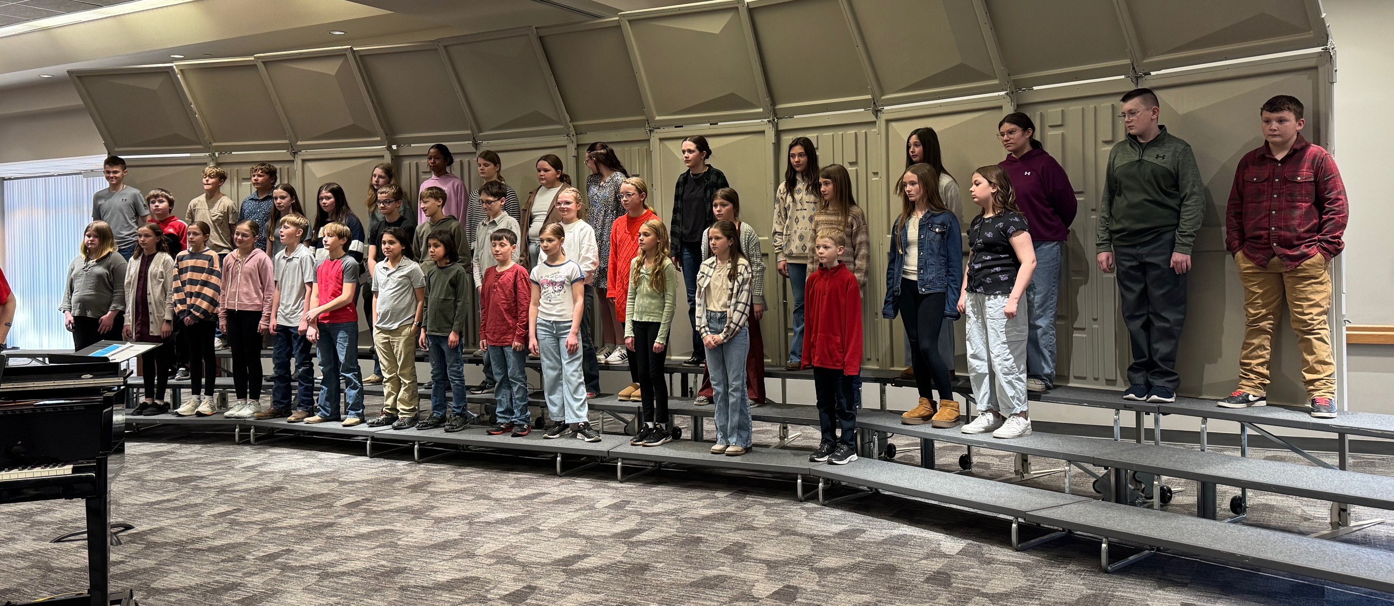 Winside 5-6th grade choir at WSC music contest on March 11th 2026