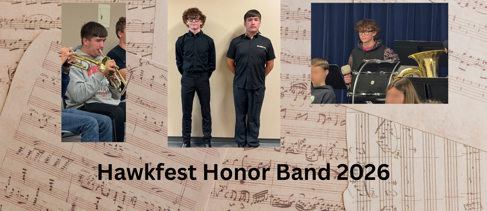 2 Students who attended the 2026 Hawkfest Honor band 