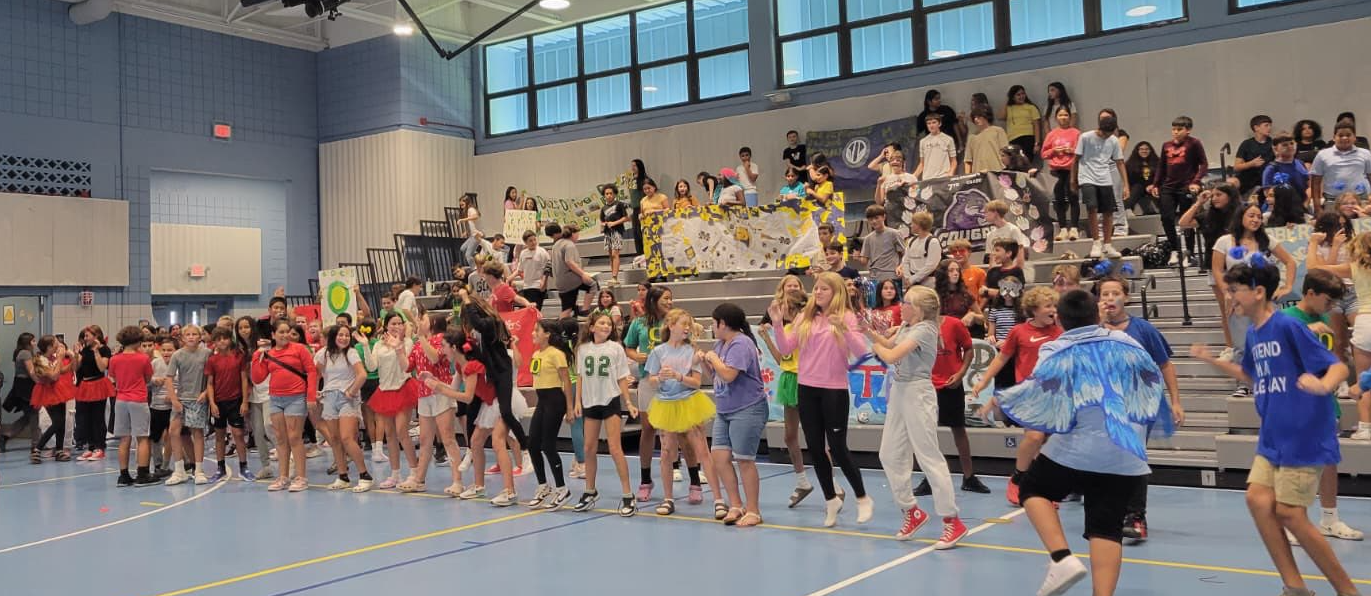 Pep rally college colors day