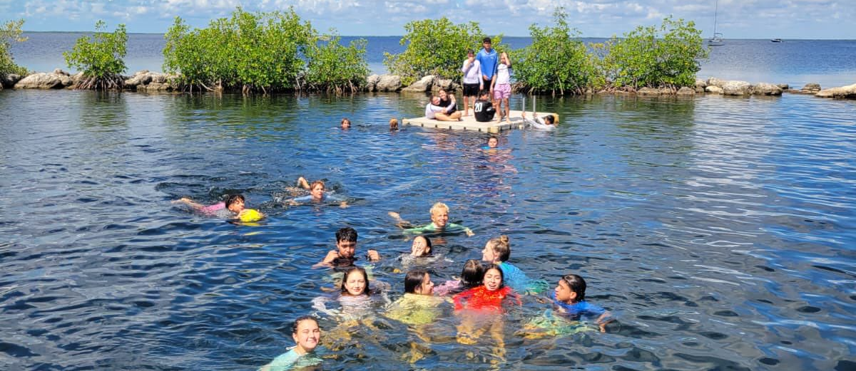 Swimming at waterfront park
