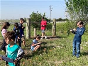 GT students conducting field research at LNRA.  