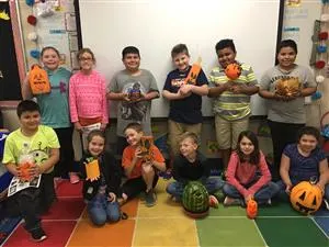 GT students in 3rd gr. were challenged to design a Jack-o-Lantern with something other than a pumpkin!   