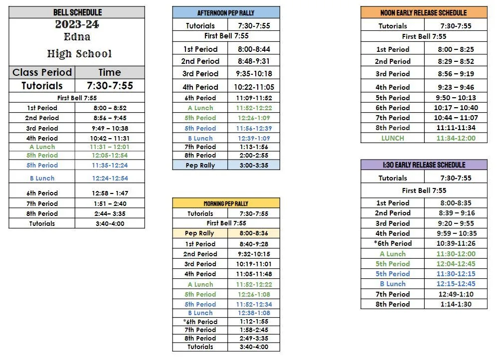 EHS Bell Schedules