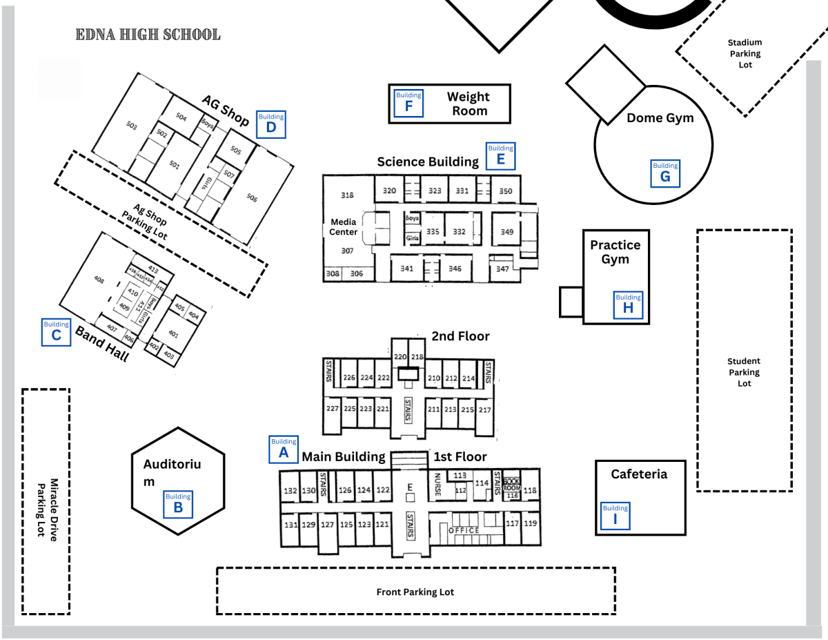 Map of Edna High School