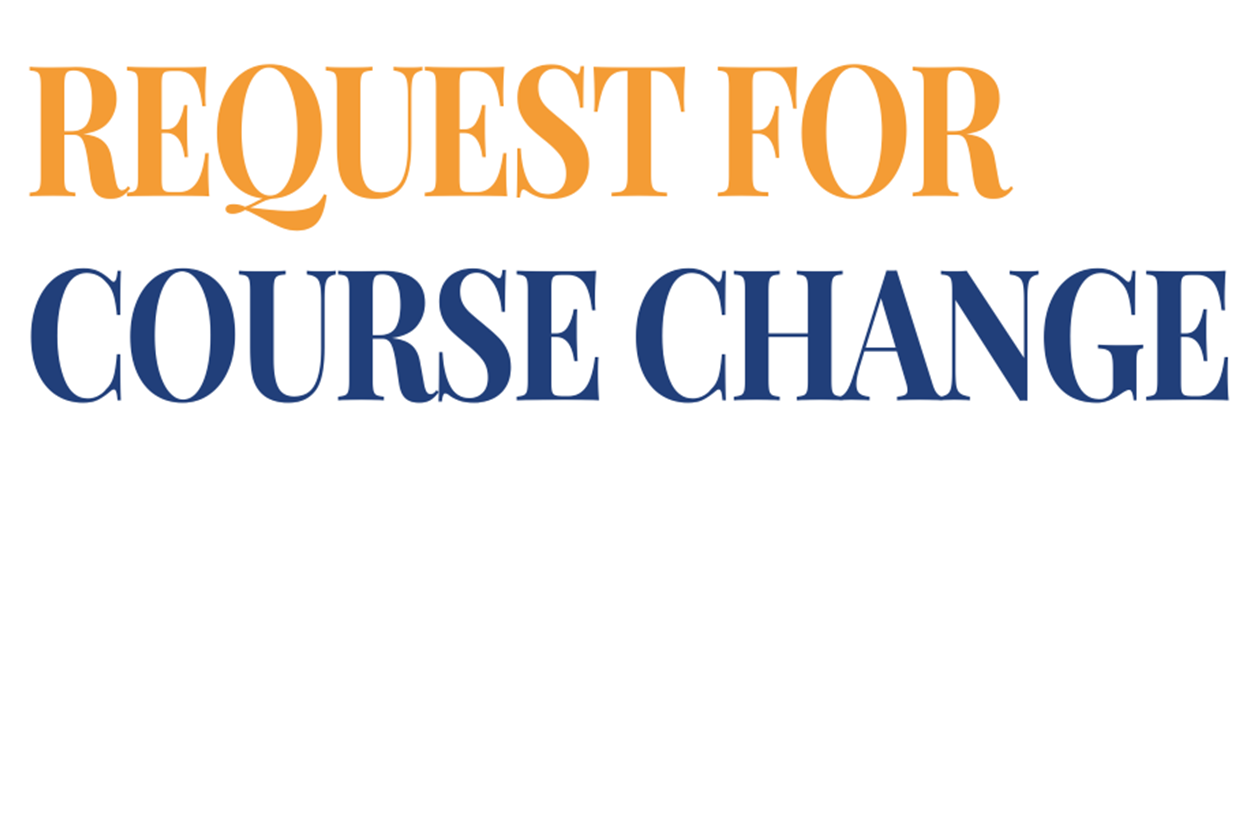 Request for course change graphic