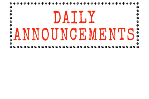 fairfield Daily Announcements Graphic