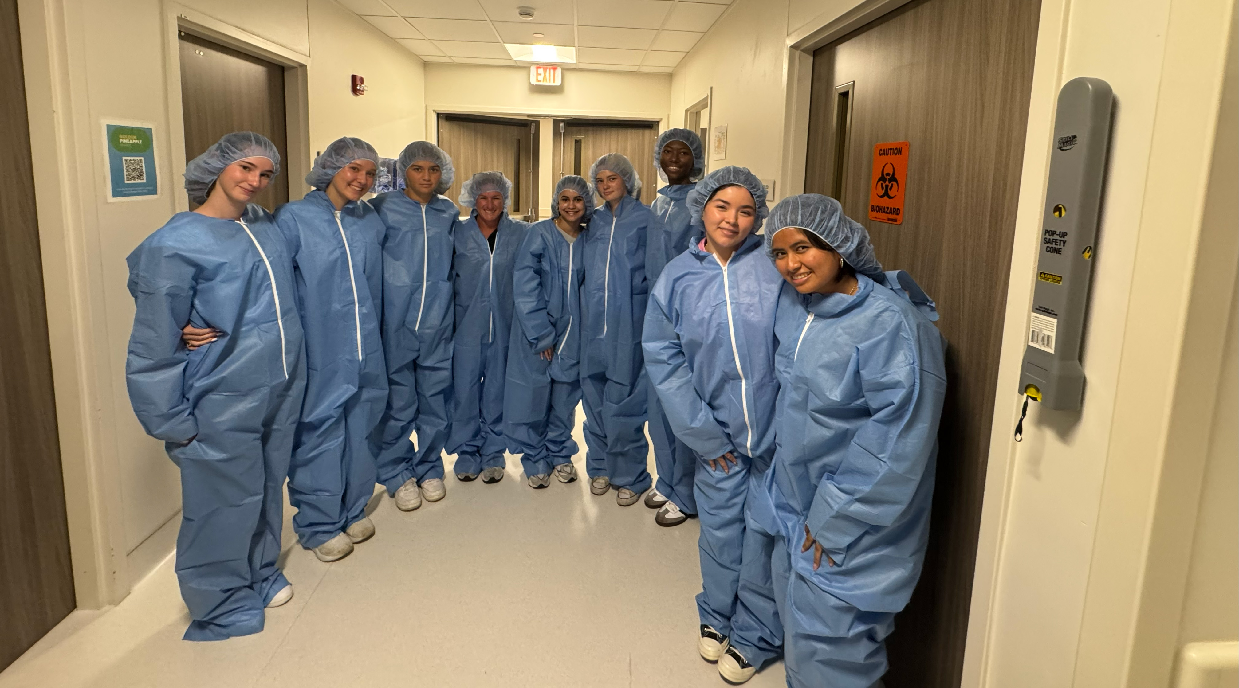 students in nursing scrubs