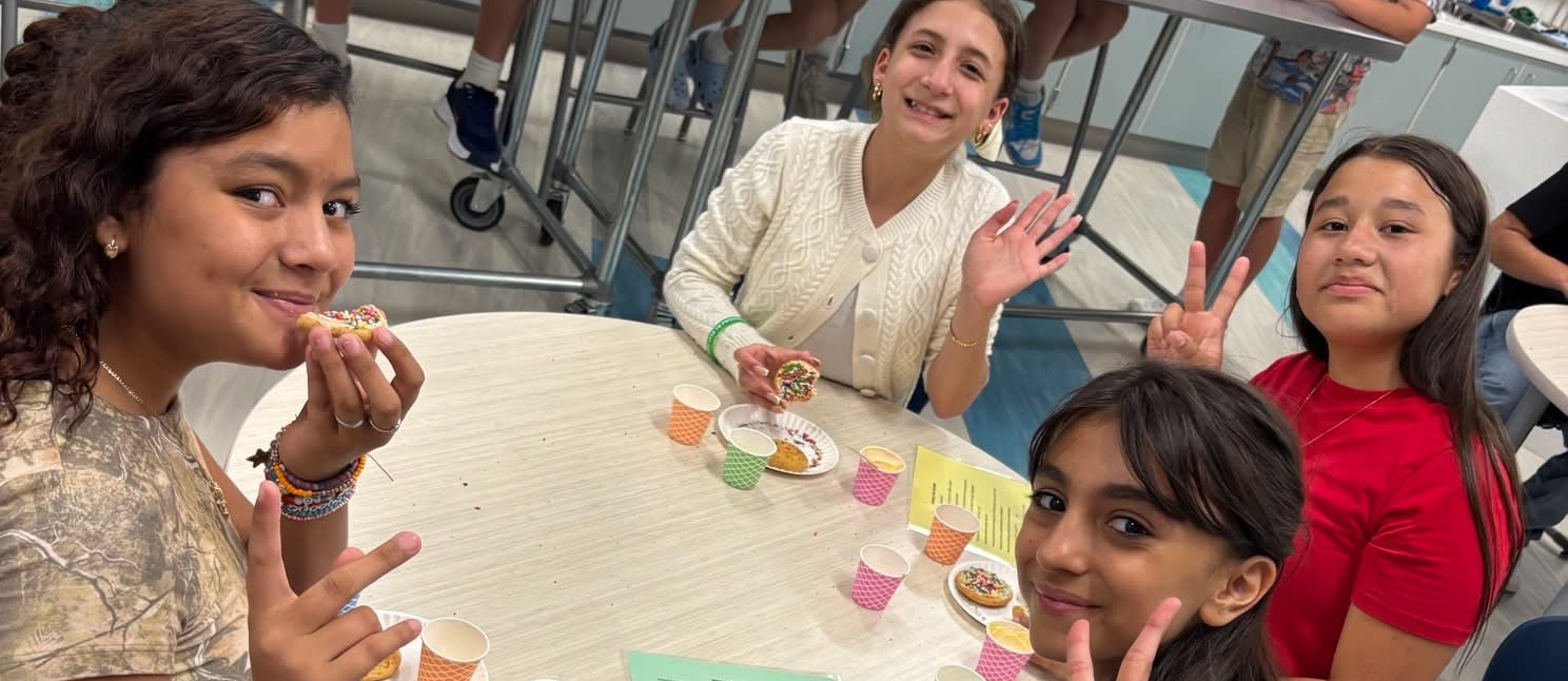 students participating in Start with Hello activity