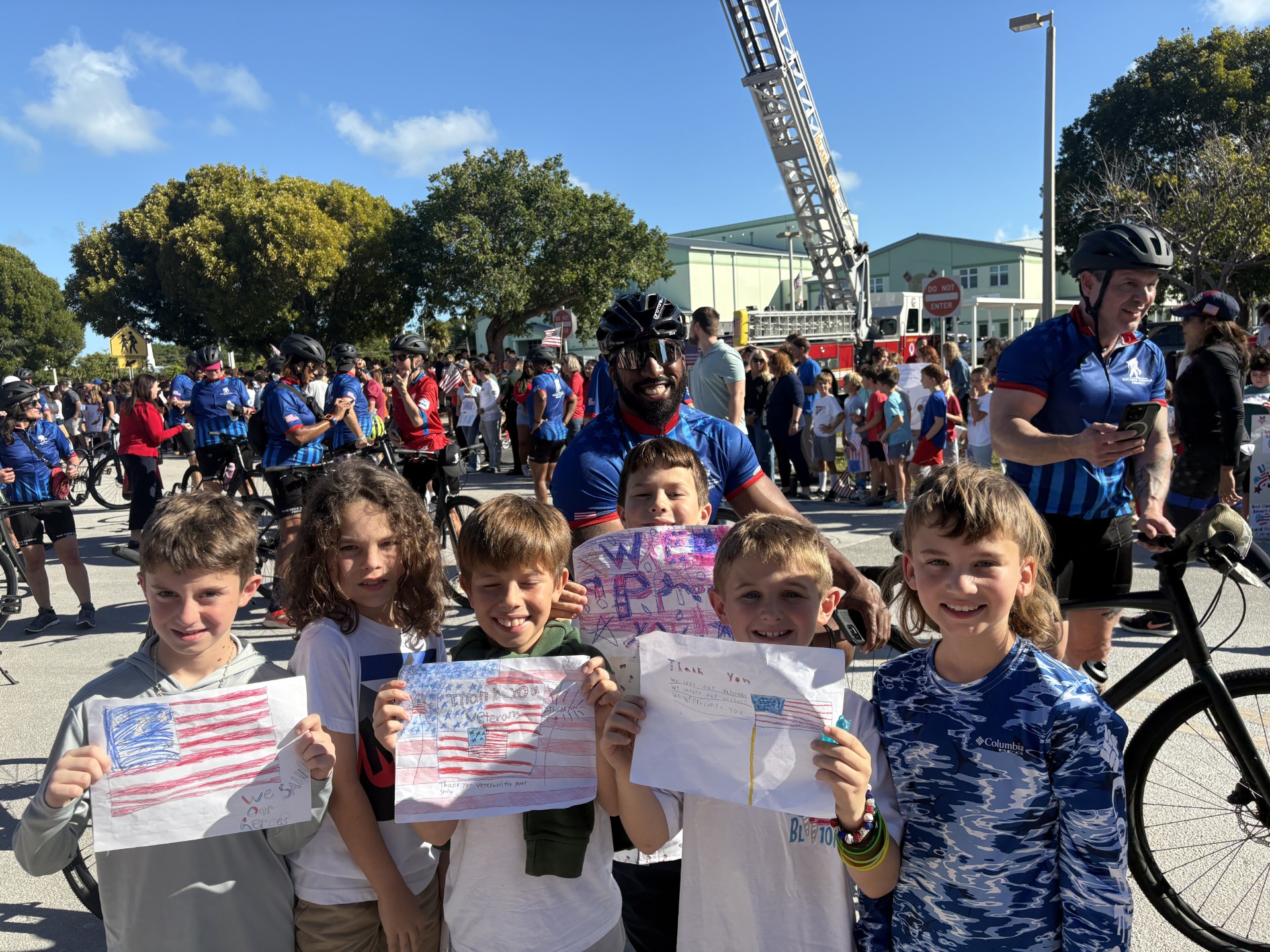 students at wounded warrior ride